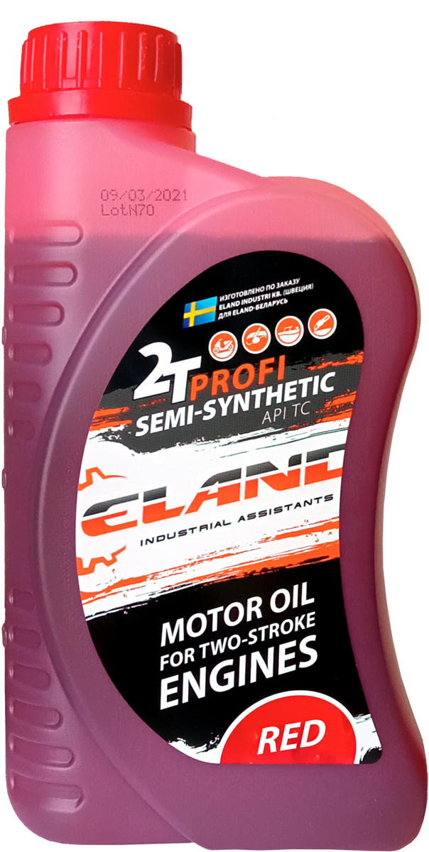Масло полусинтетическое для двухтактных двигателей ELAND 2T Profi Semisynthetic 0.9 л.